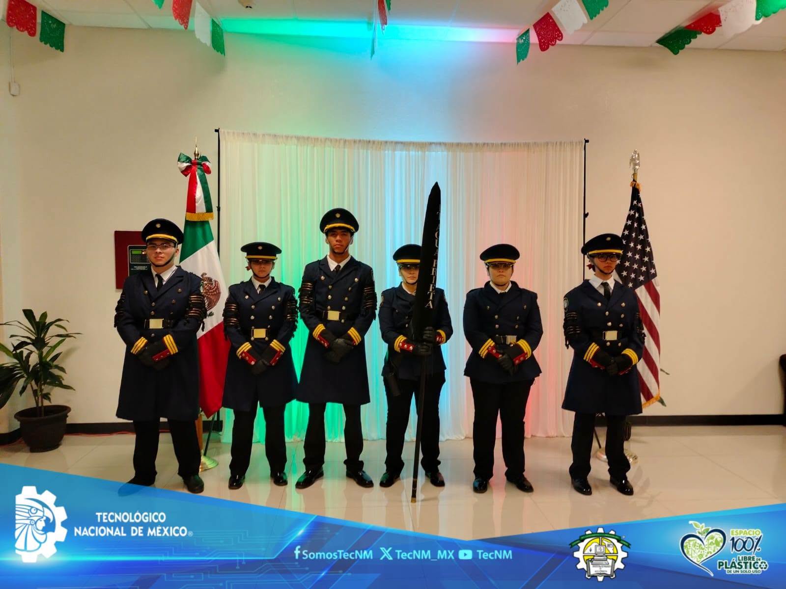 Escolta y Grupo Folklórico del ITAP participan en ceremonia del Grito de Independencia en Douglas, Arizona